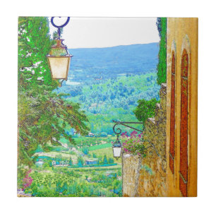 Provence beskådar kakelplatta