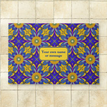 Provence Blue & Gult Solros - Roman Mosaic