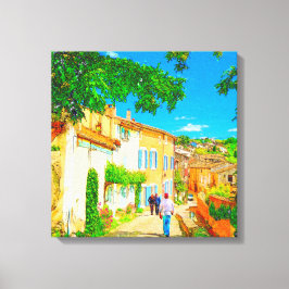 Provence-byn Menerbes, Frankrike. Canvastryck