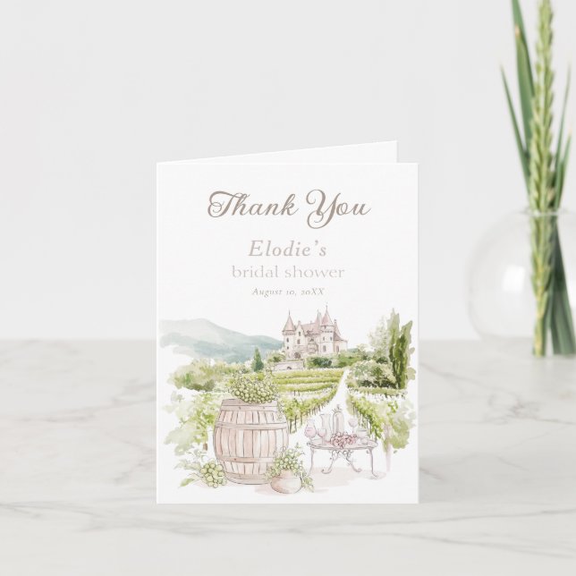 Provence Elegant Chateau Fransk Land Möhippa Tack Kort (Framsida)