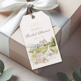 Provence Elegant Slott Fransk Land Bröllop Presentetikett