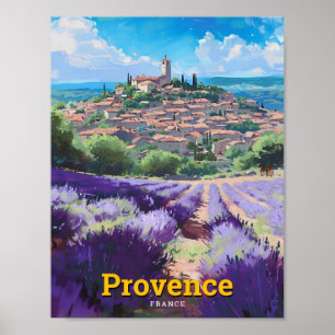 Provence Frankrike Art Vintage resor Poster