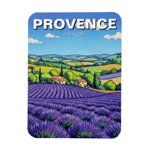 Provence Frankrike Lavendelfält Resa Magnet