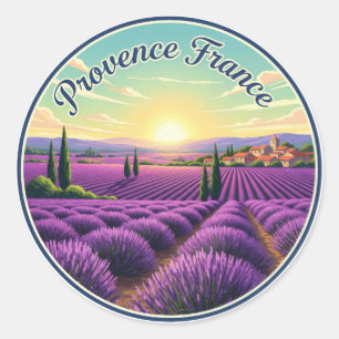 Provence Frankrike Lavender Fält Travel Runt Klistermärke