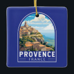 Provence Frankrike Travel Art Vintage<br><div class="desc">Provence-reflektorns färdedesign. Provence är ett historiskt och kulturellt område i sydöstra Frankrike. Känd för sina skiftande landskap,  från Alpernorna i söder och Camargue till rullande vinodlingar,  olivodlingar,  gräs-skogar och lavender fält.</div>