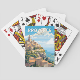 Provence Frankrike Travel Art Vintage Casinokort