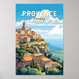Provence Frankrike Travel Art Vintage Poster