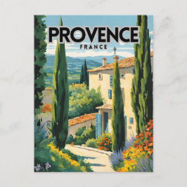 Provence Frankrike Travel Poster Vykort