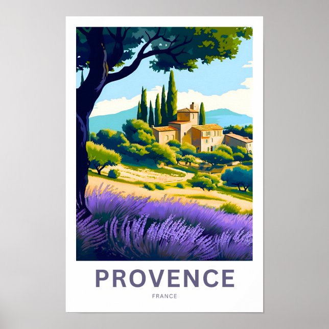 Provence Frankrike Travel Skriv ut Poster (Framsidan)