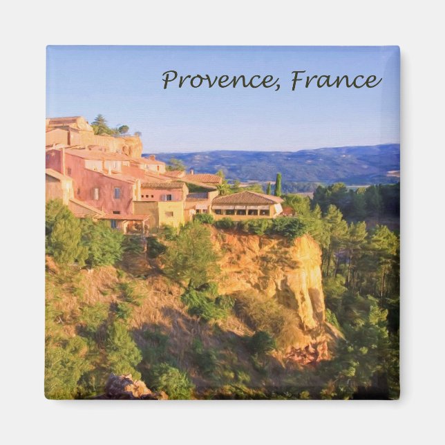 Provence, Frankrike Village Magnet (Framsidan)