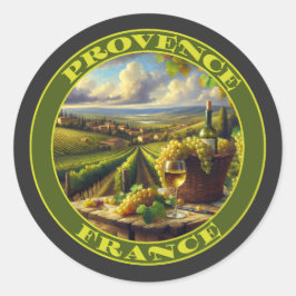 Provence Frankrike Vin Land Runt Klistermärke