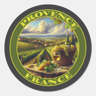 Provence Frankrike Vin Land Runt Klistermärke