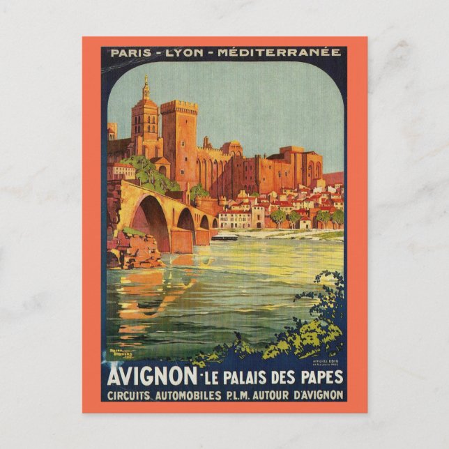 Provence Frankrike Vintage vykort (Framsida)