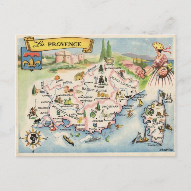 Provence Frankrike vykort (Framsida)