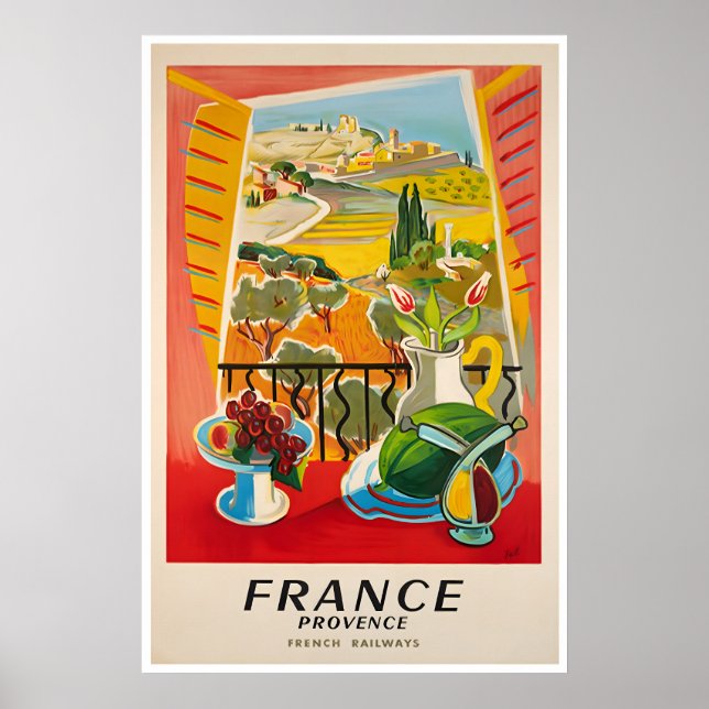 Provence konst fransk resa affisch Frankrike tryck (Framsidan)