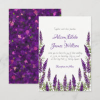 Provence lavander violet bröllopsinbjudan