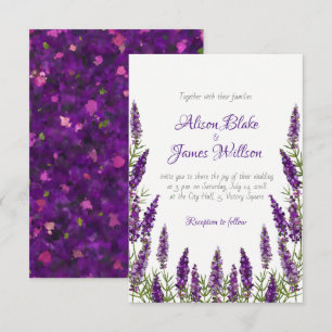 Provence lavander violet bröllopsinbjudan inbjudningar