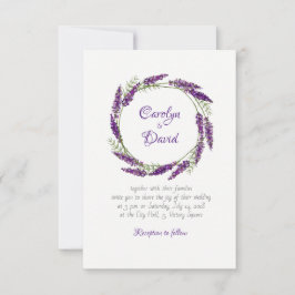 Provence lavander violet bröllopsinbjudan inbjudningar