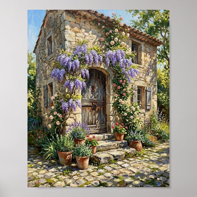 Provence Lavendelfält Stenladugård II Poster (Framsidan)