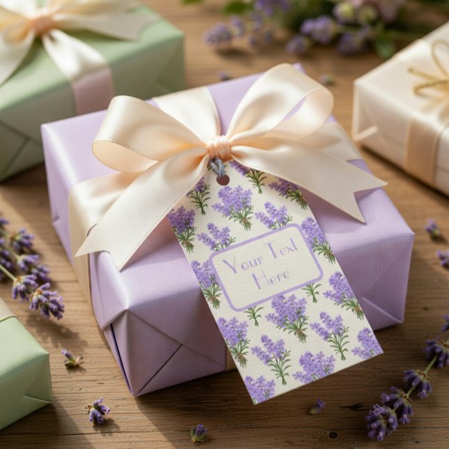 Provence Lavendelknippe presenttag Presentetikett (Skapare uppladdad)