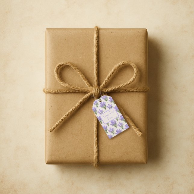 Provence Lavendelknippen presentgift tag Presentetikett (Skapare uppladdad)