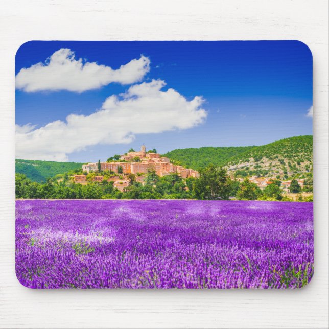 Provence lavender fält landskapsmusslan musmatta (Framsidan)