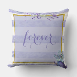 Provence Lavender Lila Flower Bröllop Forever Kudde