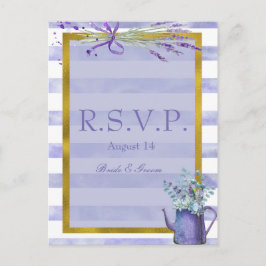 Provence Lavender Lila Flower Bröllop OSA Inbjudan Vykort