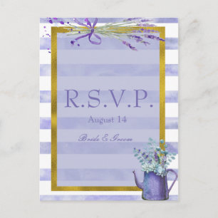Provence Lavender Lila Flower Bröllop OSA Inbjudan Vykort