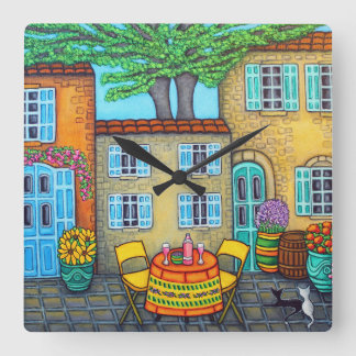 Provence Memories Wall Clock av Lisa Lorenz Fyrkantig Klocka