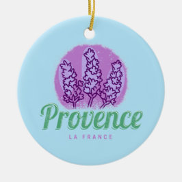 Provence Retro Lavender Fransk Riviera Frankrike Julgransprydnad Keramik