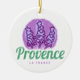 Provence Retro Lavender Fransk Riviera Frankrike Julgransprydnad Keramik