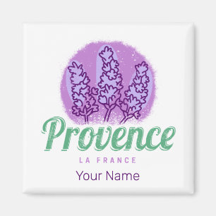 Provence Retro Lavender Fransk Riviera Frankrike Magnet