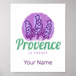 Provence Retro Lavender Fransk Riviera Frankrike Poster