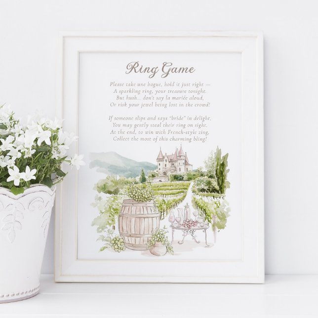 Provence Slott Fransk Lantlig Ringspel Bröllop Poster (Skapare uppladdad)