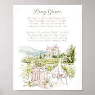 Provence Slott Fransk Lantlig Ringspel Bröllop Poster