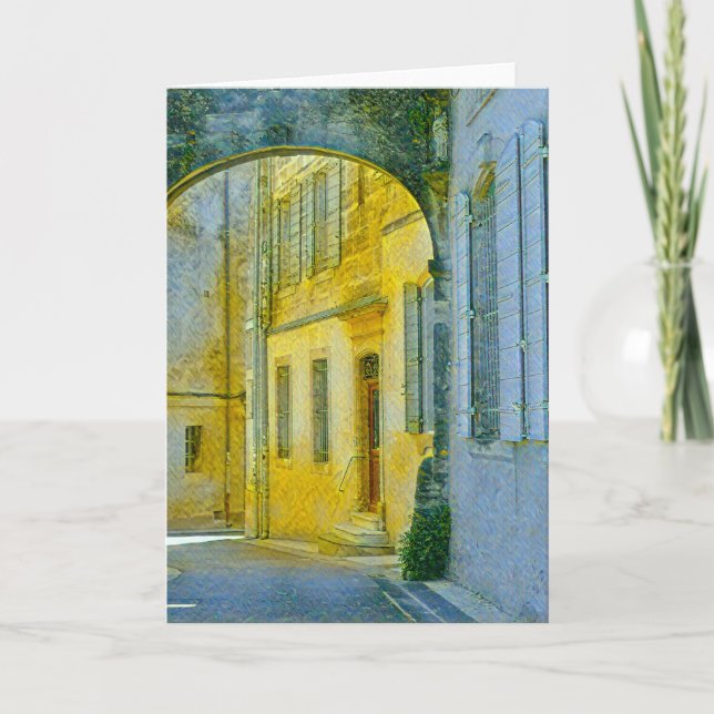 Provence Street With Archway med digitala effekter Kort (Framsida)