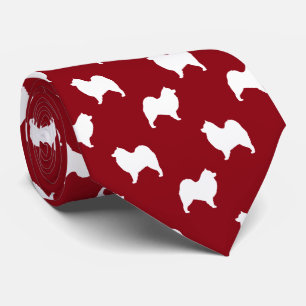 Prover av Hund Silhouettes Mönster Red and White Slips