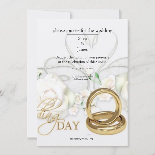 Prover på bröllopsinbjudningskort inbjudningar (Framsida)