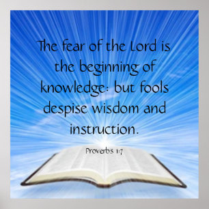 Proverb 1:7 poster