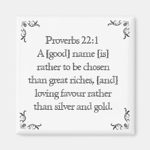 Proverb 22:1 magnet