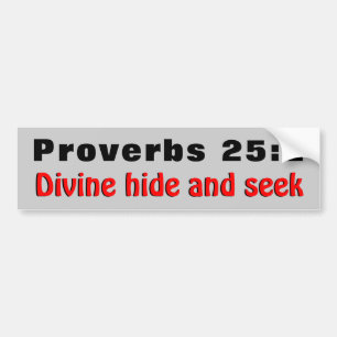 Proverb 25:2 Göm och sökning efter vindruvor Bildekal