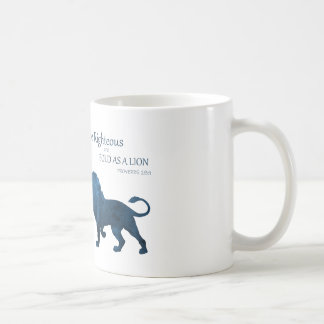 Proverb 28 1 fetstil som Lejonare Kaffemugg