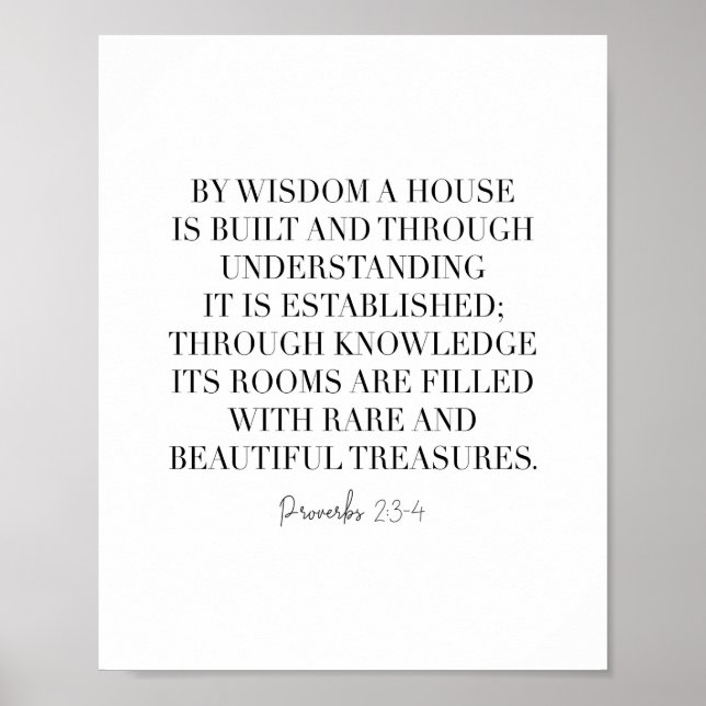 Proverb 2:3-4 poster (Framsidan)