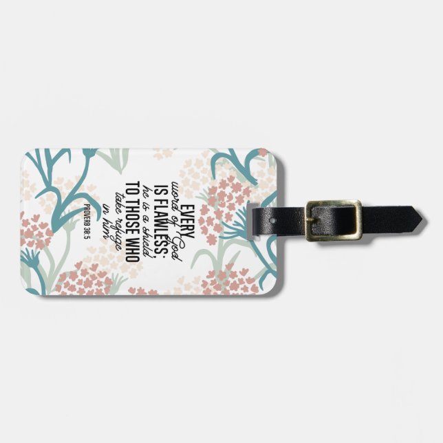 Proverb 30:5 Bibelverse Bagagebricka (Horisontell Framsida)