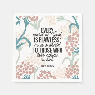 Proverb 30:5 Bibelverse Pappersservett