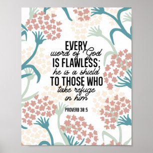 Proverb 30:5 Bibelverse Poster