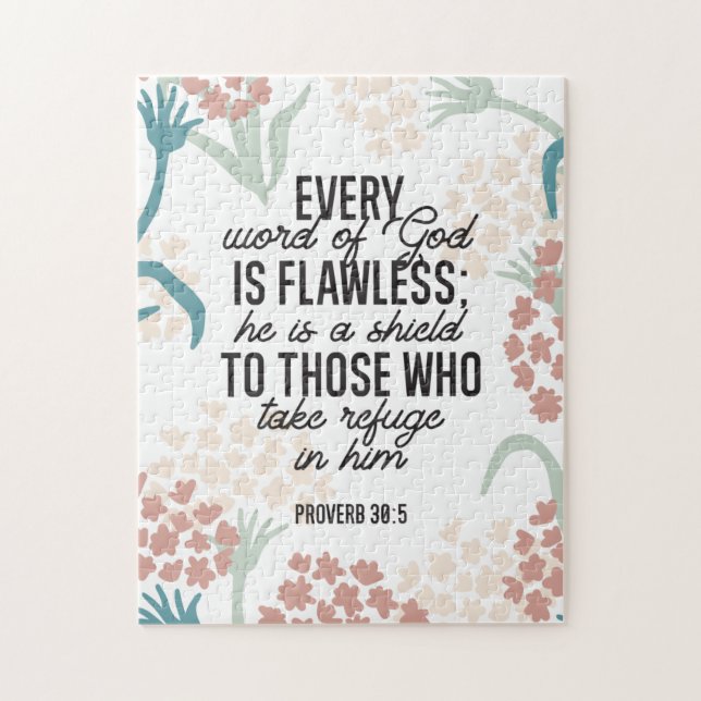 Proverb 30:5 Bibelverse Pussel (Vertikal)