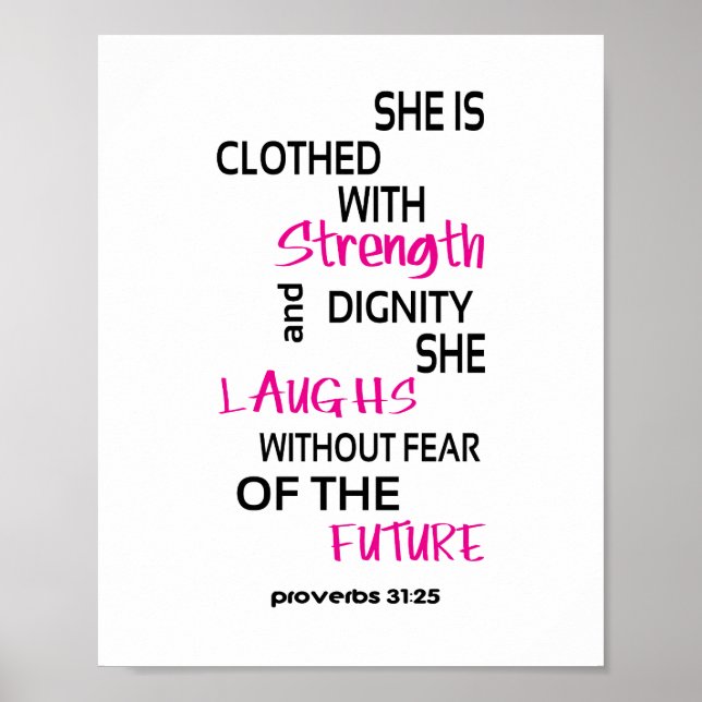 Proverb 31:25 poster (Framsidan)