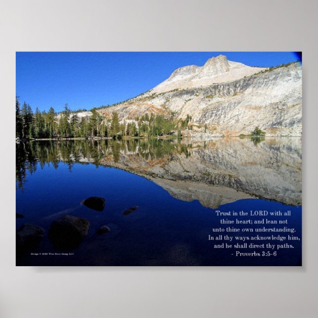 Proverb 3:5-6 inspirerande utskrift poster (Framsidan)